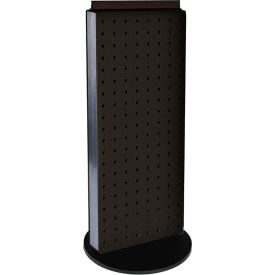 Global Approved 700509-BLK Two-Sided Non-Revolving Pegboard Countertop Display 8" x 20" Black