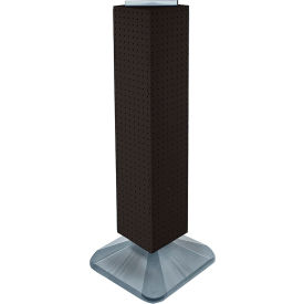 Global Approved 703387-BLK 4-Sided Interlocking Pegboard Display 8" x 40" Black Solid 1 Piece