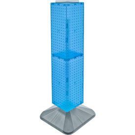 Global Approved 703387-BLU 4-Sided Interlocking Pegboard Display 8" x 40" Blue Opaque 1 Piece