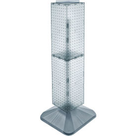 Global Approved 703387-CLR 4-Sided Interlocking Pegboard Display 8" x 40" Clear Opaque 1 Piece