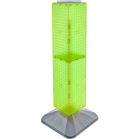 Global Approved 703387-GRE 4-Sided Interlocking Pegboard Display 8" x 40" Green Opaque 1 Piece