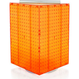 Global Approved 701414-ORG Interlocking Pegboard Countertop Display 14" x 20" Orange Opaque