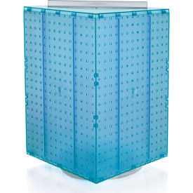 Global Approved 701414-BLU Interlocking Pegboard Countertop Display 14" x 20" Blue Opaque 1 Piece