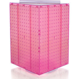 Global Approved 701414-PNK Interlocking Pegboard Countertop Display 14" x 20" Pink Opaque 1 Piece