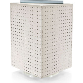 Global Approved 701414-WHT Interlocking Pegboard Countertop Display 14" x 20" White Solid 1 Piece