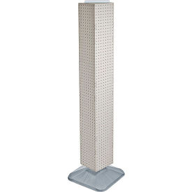 Global Approved 703389-WHT 4-Sided Interlocking Pegboard Display 8" x 60" White Solid 1 Piece