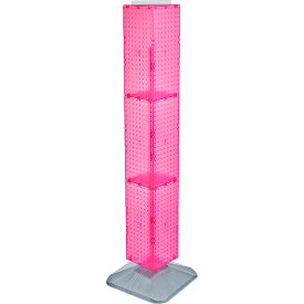 Global Approved 703389-PNK 4-Sided Interlocking Pegboard Display 8" x 60" Pink Opaque 1 Piece