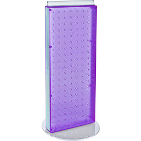 Global Approved 700509-PUR Two-Sided Non-Revolving Pegboard Countertop Display 8" x 20" Purple