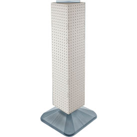 Global Approved 703387-WHT 4-Sided Interlocking Pegboard Display 8" x 40" White Solid 1 Piece