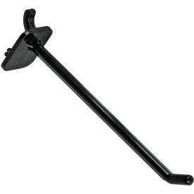 Global Approved 800006-B 6" Opaque Plastic Pegboard Locking Hook Black - Pkg Qty 50