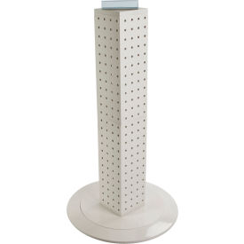 Global Approved 700222-WHT 24" Pegboard Revolving Countertop Display 4-Sided White Solid 1 Piece