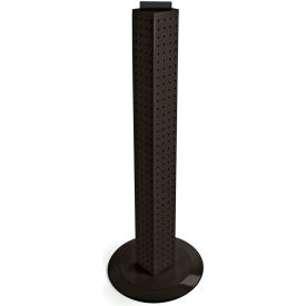 Global Approved 700223-BLK 36" Pegboard Revolving Floor Display 4-Sided Black Solid 1 Piece
