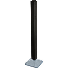 Global Approved 700225-BLK 48" Pegboard Revolving Floor Display 4-Sided Black Solid 1 Piece
