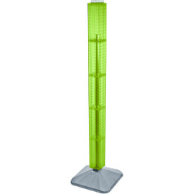 Global Approved 700225-GRE 48" Pegboard Revolving Floor Display 4-Sided Green Translucent 1 Piece