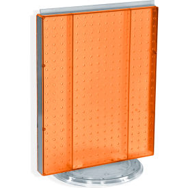 Global Approved 700500-ORG Pegboard Countertop Display 16" x 20" Orange Opaque 1 Piece