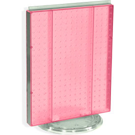 Global Approved 700500-PNK Pegboard Countertop Display 16" x 20" Pink Opaque 1 Piece