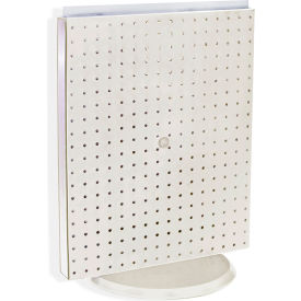 Global Approved 700500-WHT Pegboard Countertop Display 16" x 20" White Solid 1 Piece