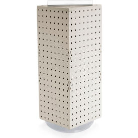Global Approved 703385-WHT Interlocking Pegboard Countertop Display 8" x 20" White 1 Piece