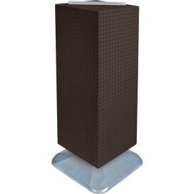 Global Approved 701435-BLK 4-Sided Interlocking Pegboard Floor Display 14" x 40" Black Solid