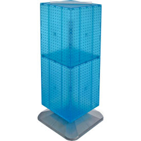 Global Approved 701435-BLU 4-Sided Interlocking Pegboard Floor Display 14" x 40" Blue Opaque