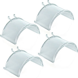 Global Approved 800026 Acrylic Necklace Half Round Bar For Pegboard/Slatwall-Clear-5.25" W-Pkg Qty 4