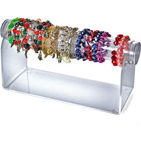 Global Approved 900061 Horizontal Countertop Bracelet Display 12" Long Clear 1 Piece