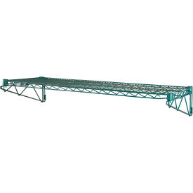 Poly-Green Adjustable Wall Mount Additional Wire Shelf Level, Starter, 24"W x 18"D view 2
