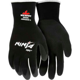 MCR Safety N9699L MCR Safety N9699L Ninja® HPT PVC Coated Nylon Gloves, 15 Gauge, Large, Black image.