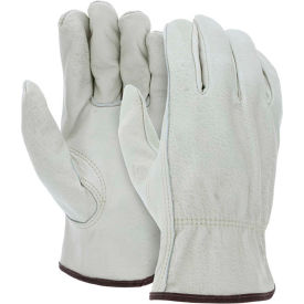 MCR Safety 3215M Memphis 3215M Economy Leather Driver Gloves, Medium, Beige image.