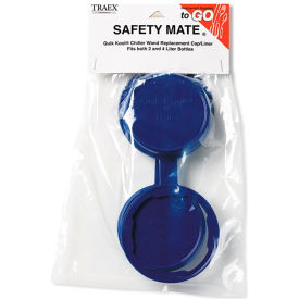 Vollrath® Trae Safety Mate Replacement Tethered Cap 3-7/16"L x 3-7/16"W x 3/4"H Blue