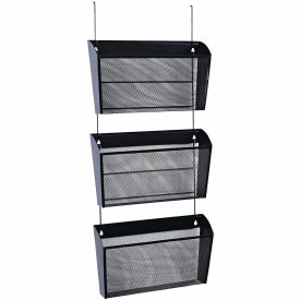 Universal One Mesh Three-Pack Wall Files with Hanger Letter Black