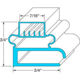 Allpoints 1702009 Door Gasket 23-1/8" x 59-1/4" For Delfield, DEL1702009 image.