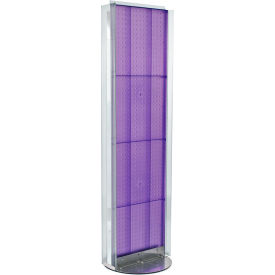 Global Approved 700256-PUR Pegboard Floor Stand W/5" C Channel Sliding 16"W x 60"H PL 1 Pc