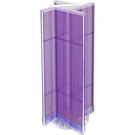 Global Approved 700444-PUR Pinwheel Pegboard Display W/RB 13.5"W x 44"H PL 1 Pc