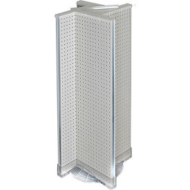 Global Approved 700444-WHT Pinwheel Pegboard Display W/RB 13.5"W x 44"H WH 1 Pc