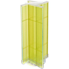 Global Approved 700444-YEL Pinwheel Pegboard Display W/RB 13.5"W x 44"H YL 1 Pc