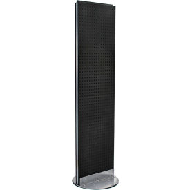 Global Approved 700250-BLK Pegboard Floor Stand 16"W x 60"H BK 1 Pc