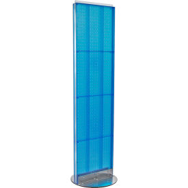 Global Approved 700250-BLU Pegboard Floor Stand 16"W x 60"H BL 1 Pc
