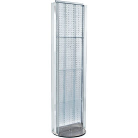 Global Approved 700256-CLR Pegboard Floor Stand W/5" C Channel Sliding 16"W x 60"H CLR 1 Pc