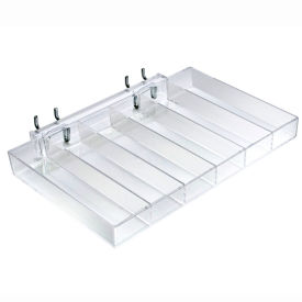 Global Approved 225570 6 Compartment Eye Shadow Tray  10"W x 1"H x 6"D CLR - Pkg Qty 2