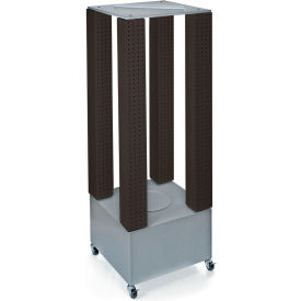 Global Approved 700228-BLK Multi-Tower Pegboard Floor Display 20"W x 64"H x 20"D BK 1 Pc
