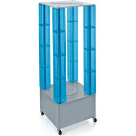 Global Approved 700228-BLU Multi-Tower Pegboard Floor Display 20"W x 64"H x 20"D BL 1 Pc