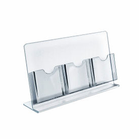 Global Approved 222976 Brochure HLR 13.5"W x 8.5"H 3 Pockets CLR - Pkg Qty 2