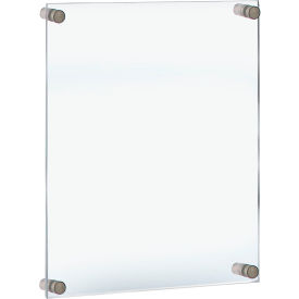 Global Approved 105524 Vert/Horiz Standoff Sign HLR 18"W x 24"H CLR 1-Pack