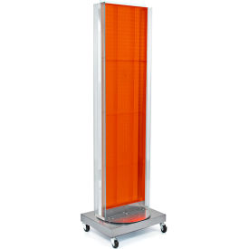 Global Approved 700258-ORG Pegboard Floor Stand W/5" C Channel Sliding 16"W x 66"H RG 1 Pc