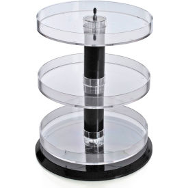 Global Approved 227030 3-Tier Open Round Tray W/No Dividers 2"H CLR 1 Pc