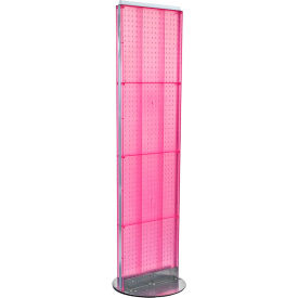 Global Approved 700250-PNK Pegboard Floor Stand 16"W x 60"H PK 1 Pc