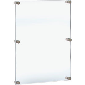 Global Approved 105536 Vert/Horiz Standoff Sign HLR 24"W x 36"H CLR 1-Pack