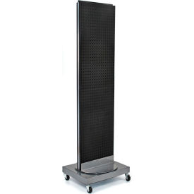 Global Approved 700253-BLK Pegboard Floor Stand 16"W x 66"H BK 1 Pc