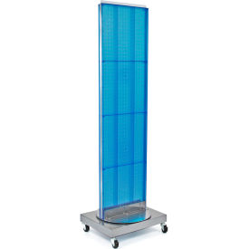 Global Approved 700253-BLU Pegboard Floor Stand 16"W x 66"H BL 1 Pc